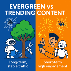 Evergreen vs Trending Content
